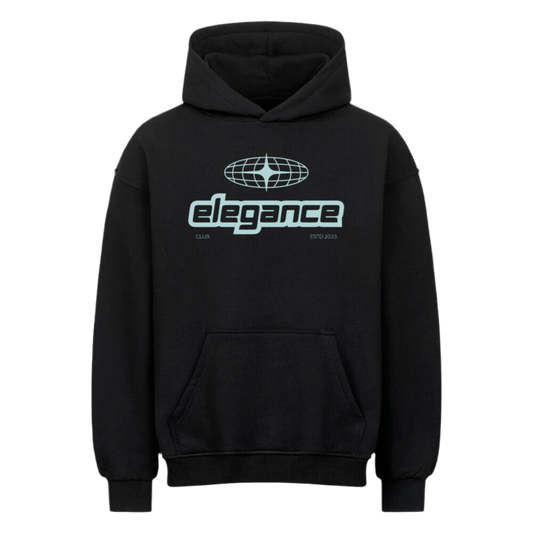 Elegance Oversized Hoodie Blue Print